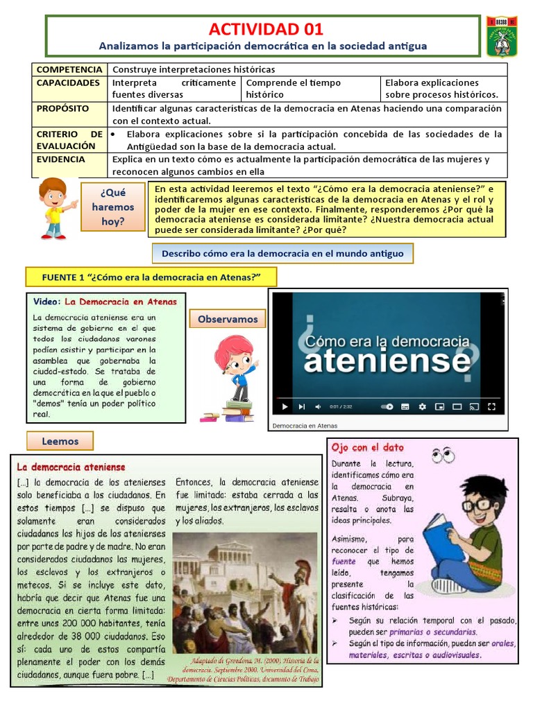 Democracia Ateniense y su Legado Actual | PDF | Democracia | Ideologías ...