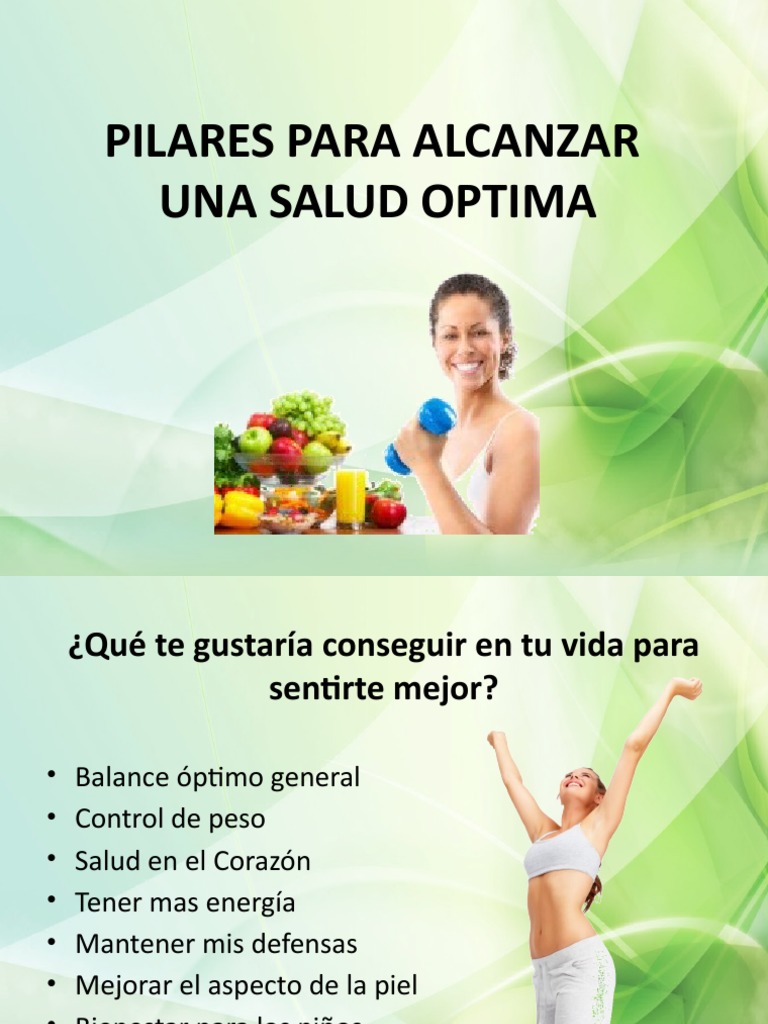Presentación SALUD OPTIMA PDF Nutrición Dieta y nutrición