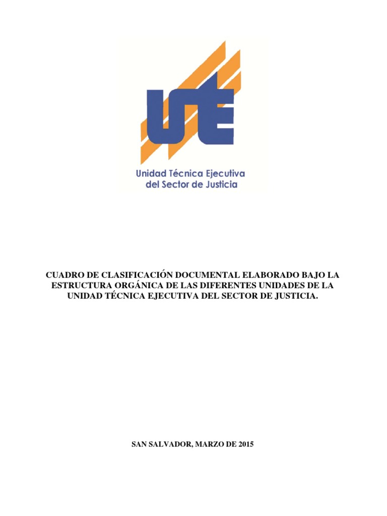Cuadro De Clasificación Documental Pdf Archivo De Computadora