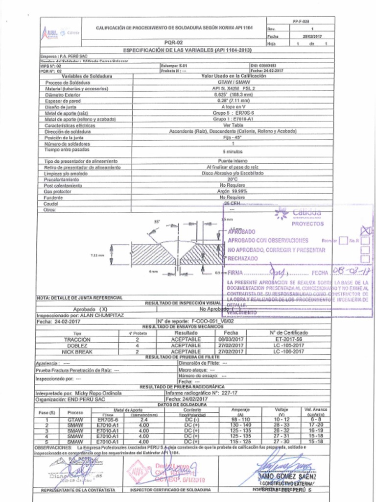PQR-02 Api 1104 | PDF