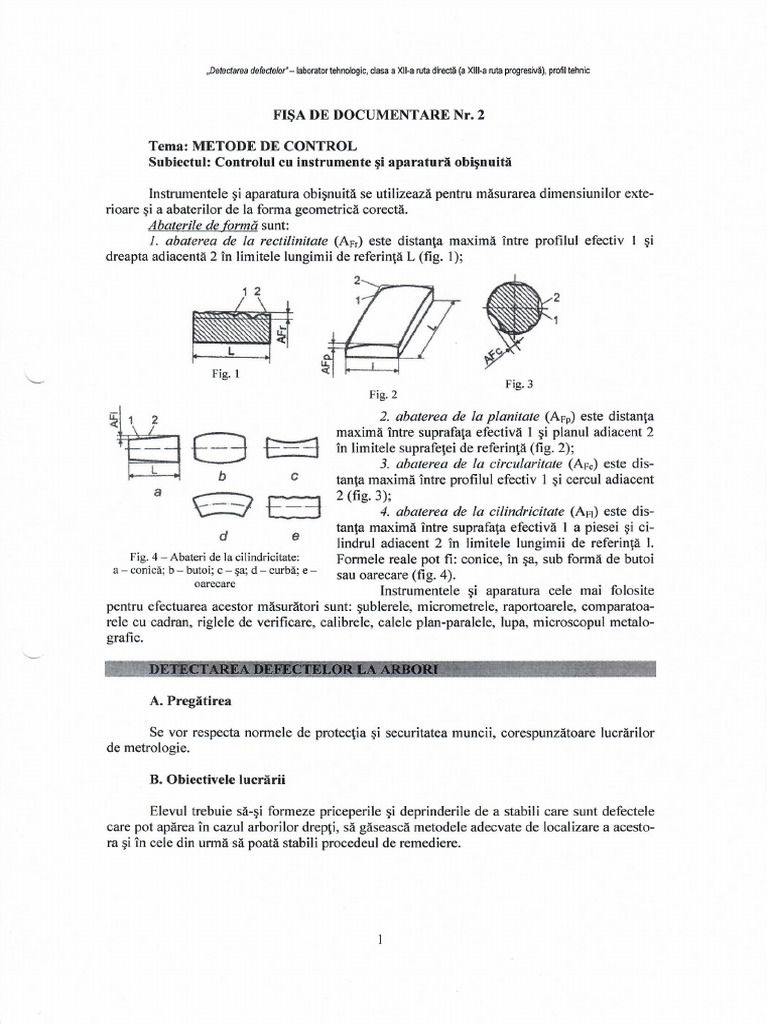 Metode de Control - Controlul Cu Instrumente Si Aparatura Obisnuita | PDF