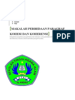 Makalah Perbedaan Paragraf Kohesi Dan Koherensi