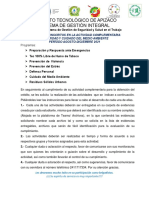 Estudiantes capacitados en seguridad y cuidado ambiental