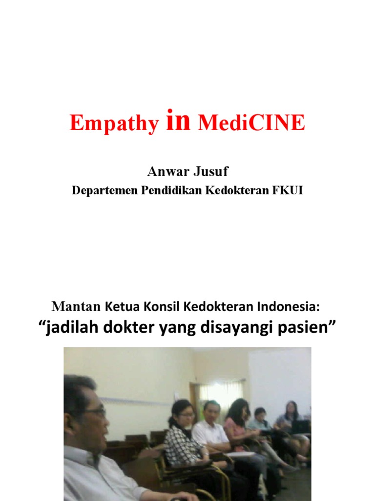 L01 - Empathy in Medicine | PDF | Empathy | Sympathy