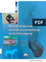 Manual de Tecnicas Quirúrgicas y Anestesia en La Clinica Equina Libro