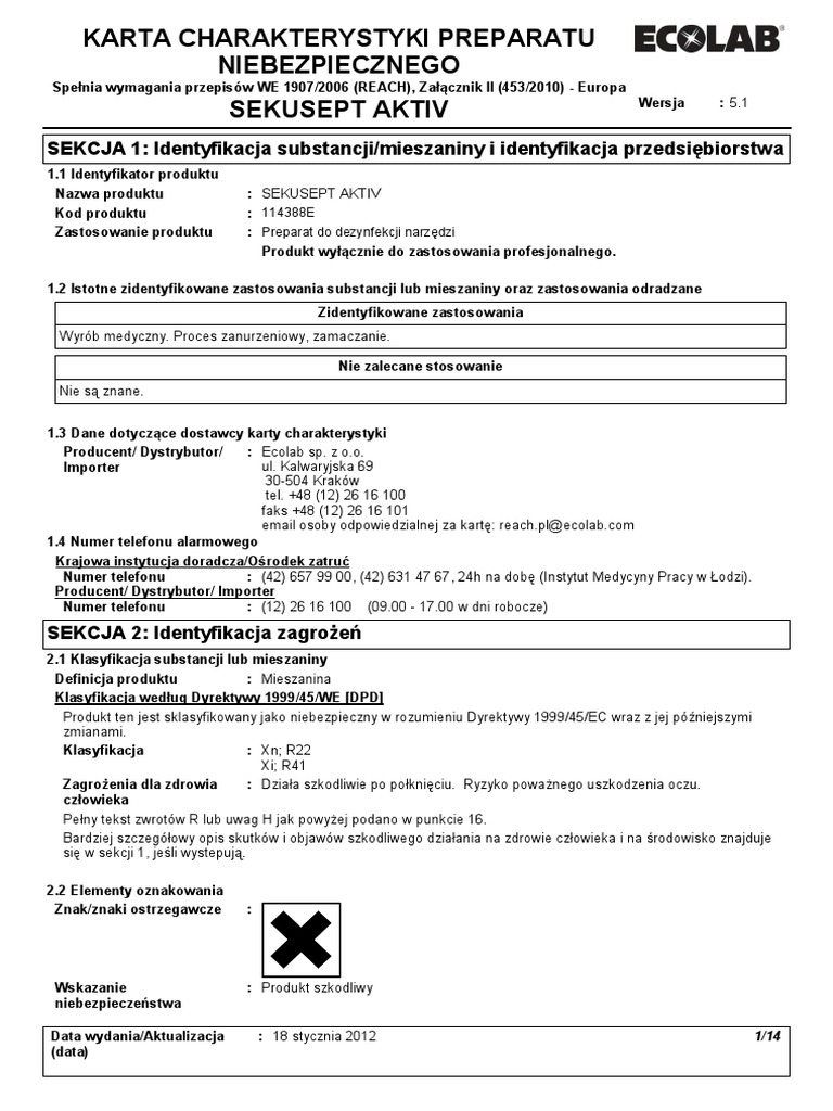 KartacharakterystykiSEKUSEPT AKTIV nadwEAglan PDF