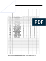 Formato de Lista de Asistencia Excel