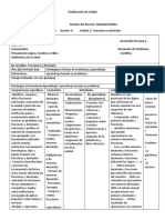 Esquema de Planificacion, Unidad 2