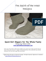 Men's Knitted Slippers PDF