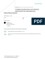 A Influência Do Tempo de Mistura e Do Teorde Água Na Projetabilidade Das Argamassasindustrializadas