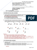 Física e Química - Movimento retilíneo unidimensional