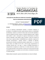 Avaliação Da Influência Do Tempo de Utilização e Da Adição de Água Na Argamassa Industrializada