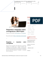 Perguntas e Respostas Sobre Cronogramas e MS-Project - Gestão de Projetos Na Prática