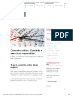 Caminho Crítico - Conceito e Exercício Respondido - Gestão de Projetos Na Prática