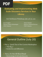 Download Evaluating and Implementing Web Scale Discovery Services Part 2 by American Library Association SN60470959 doc pdf