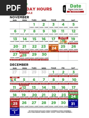 2022 09 19 DUSA Holiday Calendar 8.5x11 | PDF | Christmas | Observances