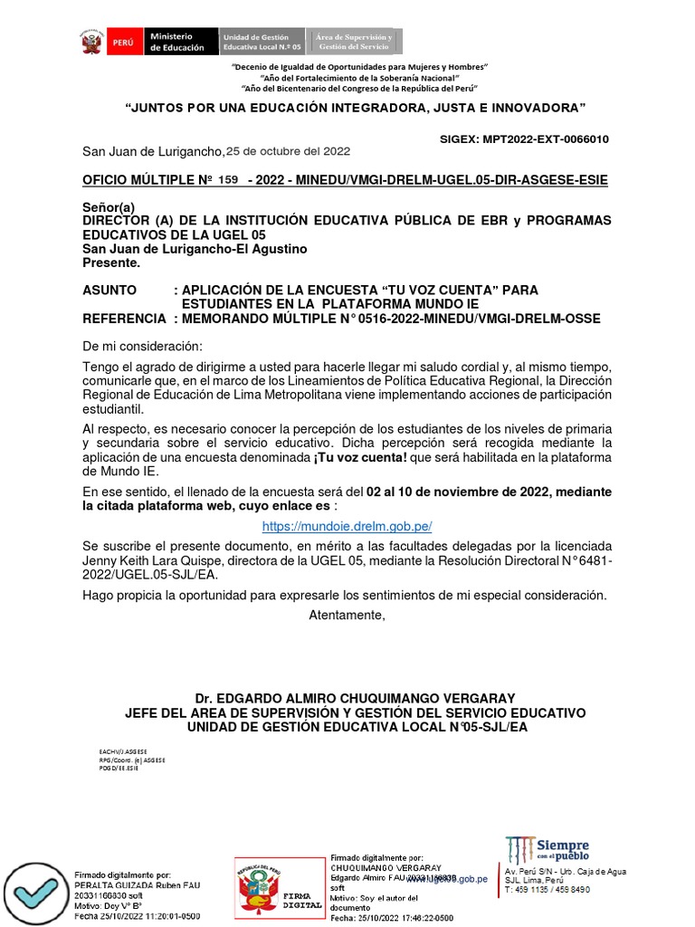 Encuesta Estudiantes Plataforma Mundo Ie | PDF | Planificación ...