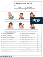 Unit 11. What's The Matter With You?: A Sore Throat A Headache A Stomachache