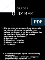 Grade 9 Quiz Bee