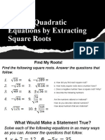 Solving Quadratic Equations by Extracting Square Roots