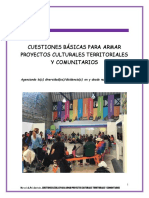 Cuadernillo - CUESTIONES BÁSICAS PARA ARMAR PROYECTOS CULTURALES TERRITORIALES Y COMUNITARIOS