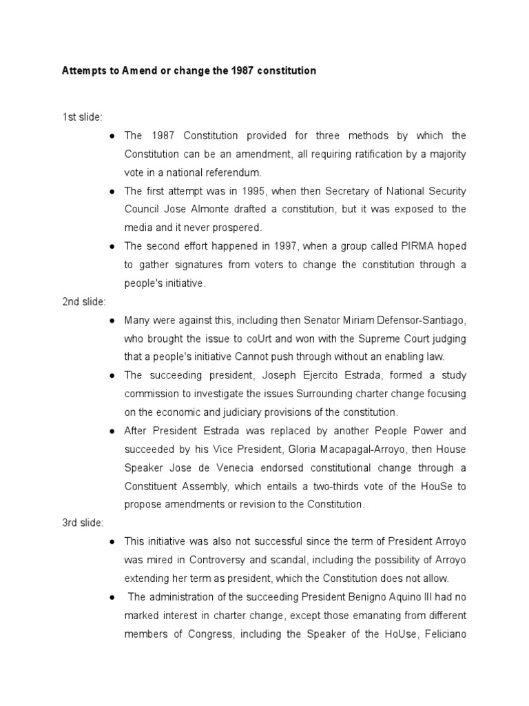 1987 Constitution PDF Constitutional Amendment Justice