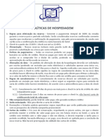 Politica de Hospedagem e Cancelamento de 2022