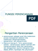 Fungsi dan Jenis Perencanaan Manajemen