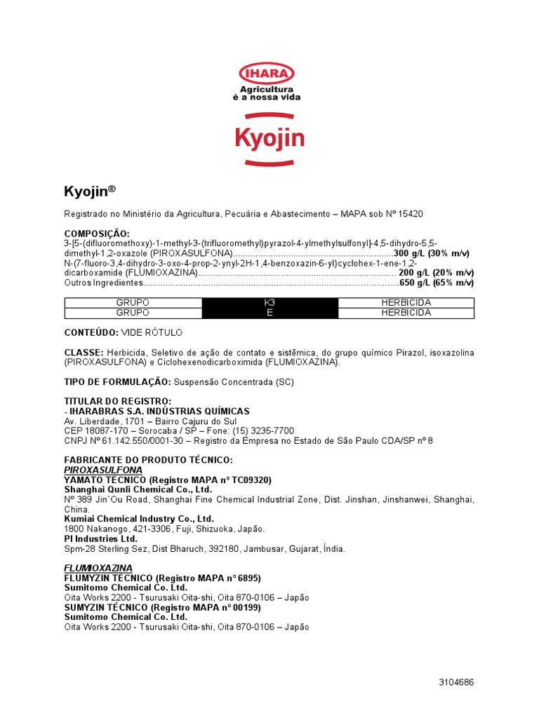 Kyojin Bula 3104686 1, PDF, Embalagem e rotulagem