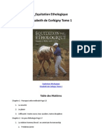 Equitation Ethologique Elisabeth de Corbigny Sommaire Tome1