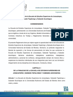 Reglamento Interno de La Escuela de Estudios Superiores de Jonacatepec