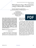 A Review of The Ethnopharmacology, Phytochemistry and Pharmacology of Rauwolfia Tetraphylla