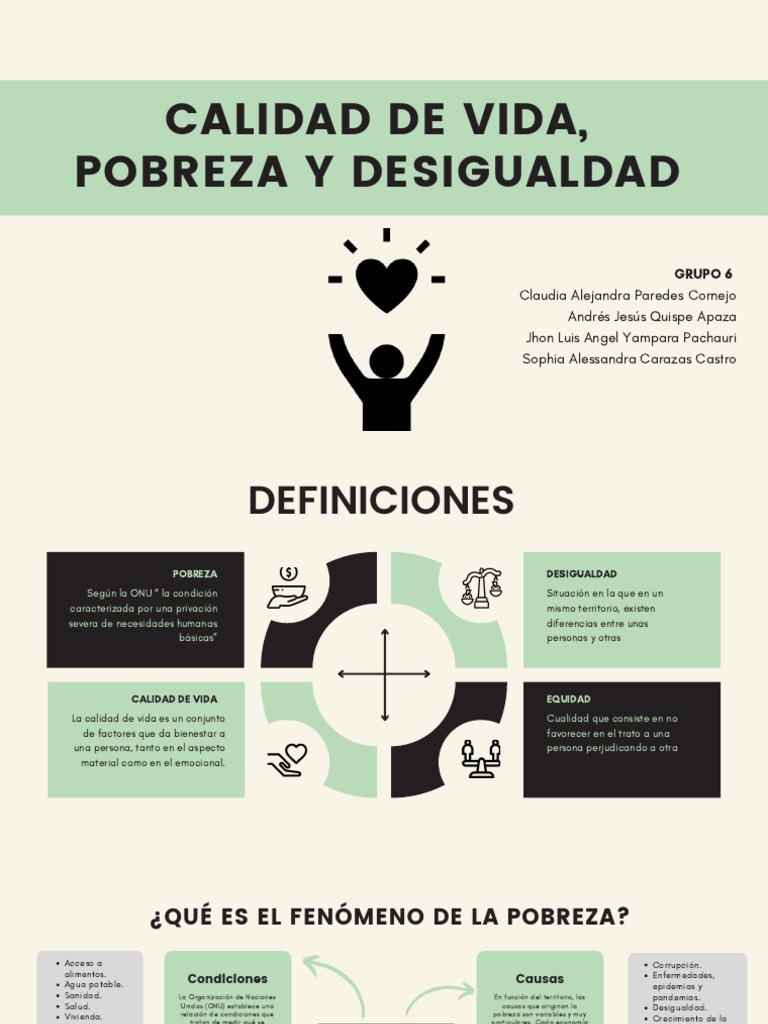 Pobreza, Desigualdad y Calidad de Vida | PDF | Pobreza | Pobreza e ...