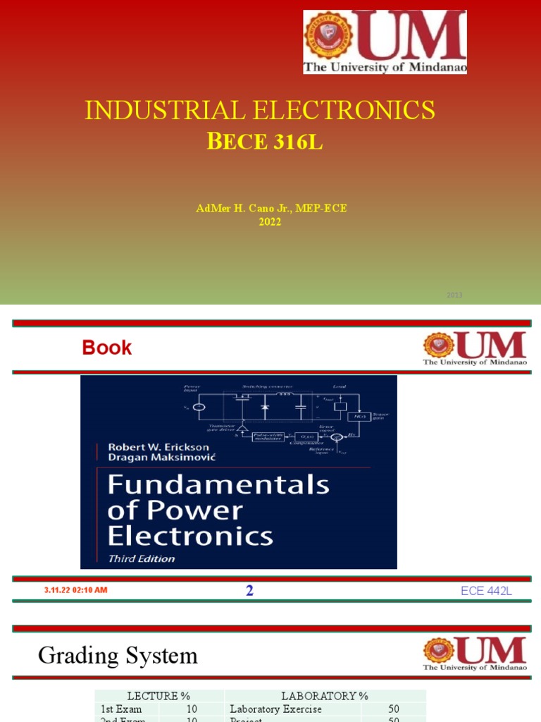 Industrial Electronics PDF Power Electronics Transistor