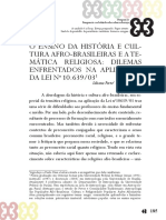 Liliana Porto - Texto EAD NEAB - Religião e Lei 10639 - Formatado