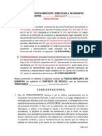 Minuta Contrato de Fiducia Mercantil en Garantia