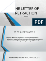 The Letter of Retraction