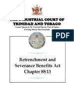 Retrenchment and Severance Benefits Act - Chap 88.13