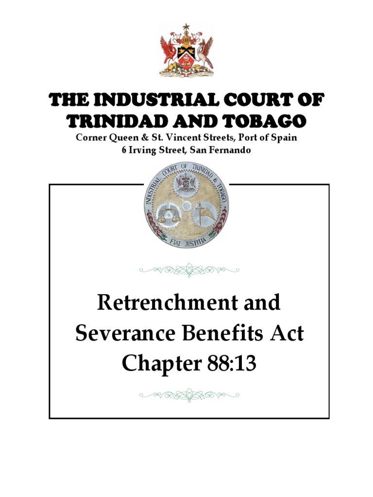 Retrenchment and Severance Benefits Act Chap 88.13 PDF Employment