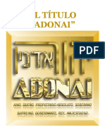 El Título Adonai