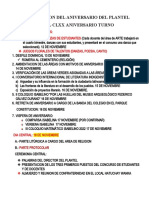 Aniversario Planificacion Del Aniversario Del Plantel. 2022