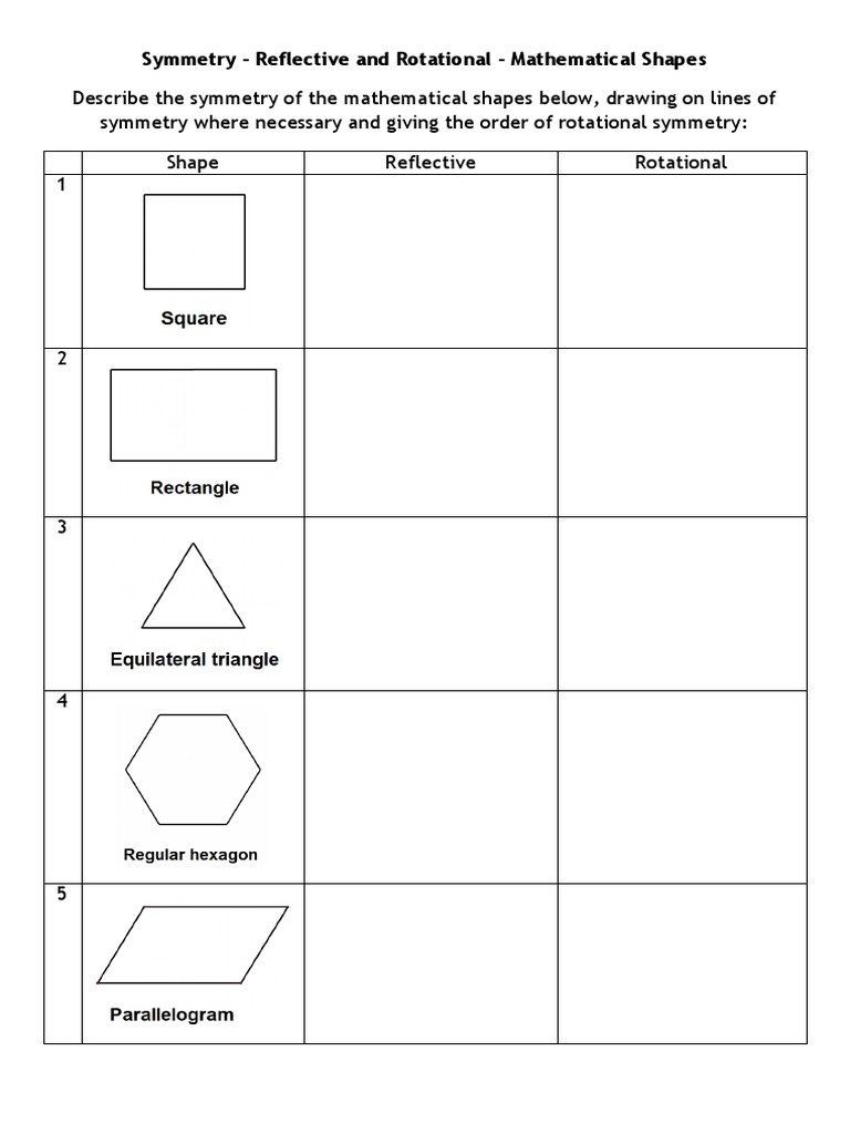 Symmetry - Questions | PDF
