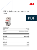 M 281 UC FS C6 Miniature Circuit Breaker - 1P - C - 6 A