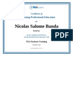 Tea Dyslexia Training Nicolas Salome Banda