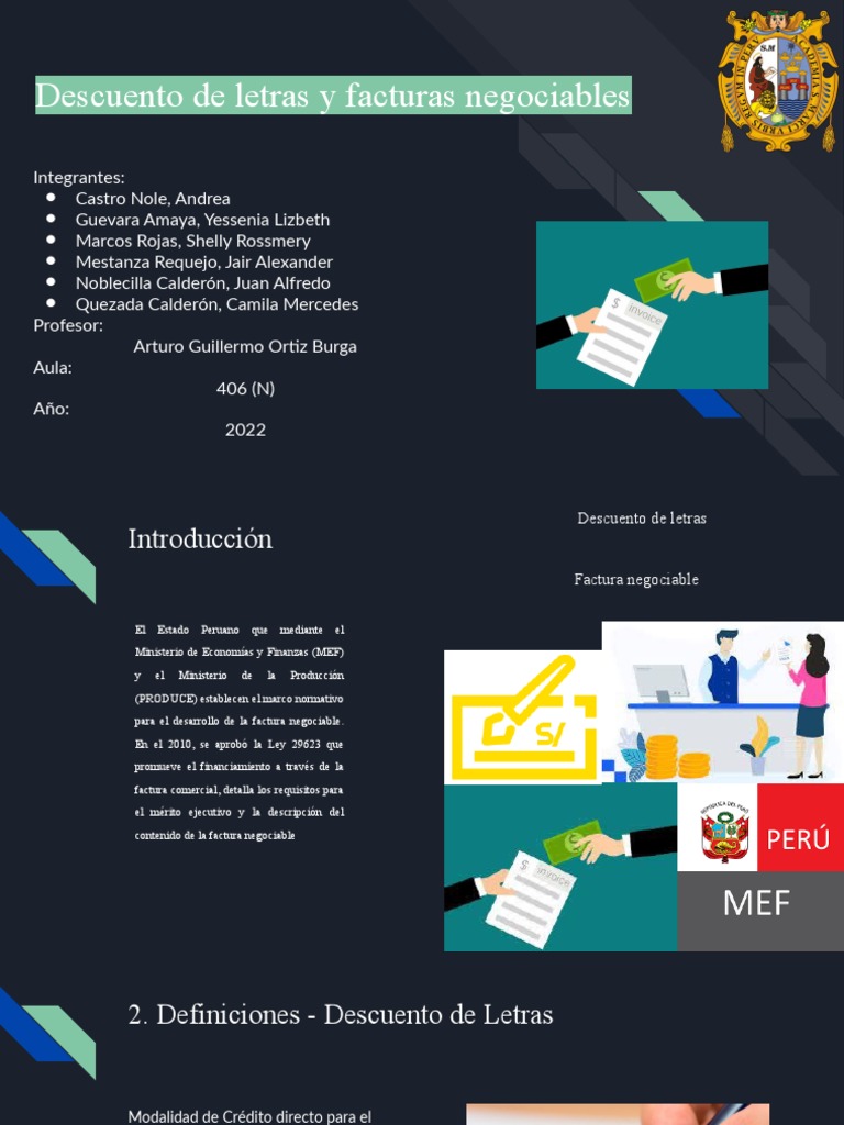Grupo 4-Descuento de Letras y Facturas Negociables | PDF | Bancos ...