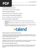 Talend Interview Questions