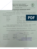 Surat Berbadan Sehat Meli