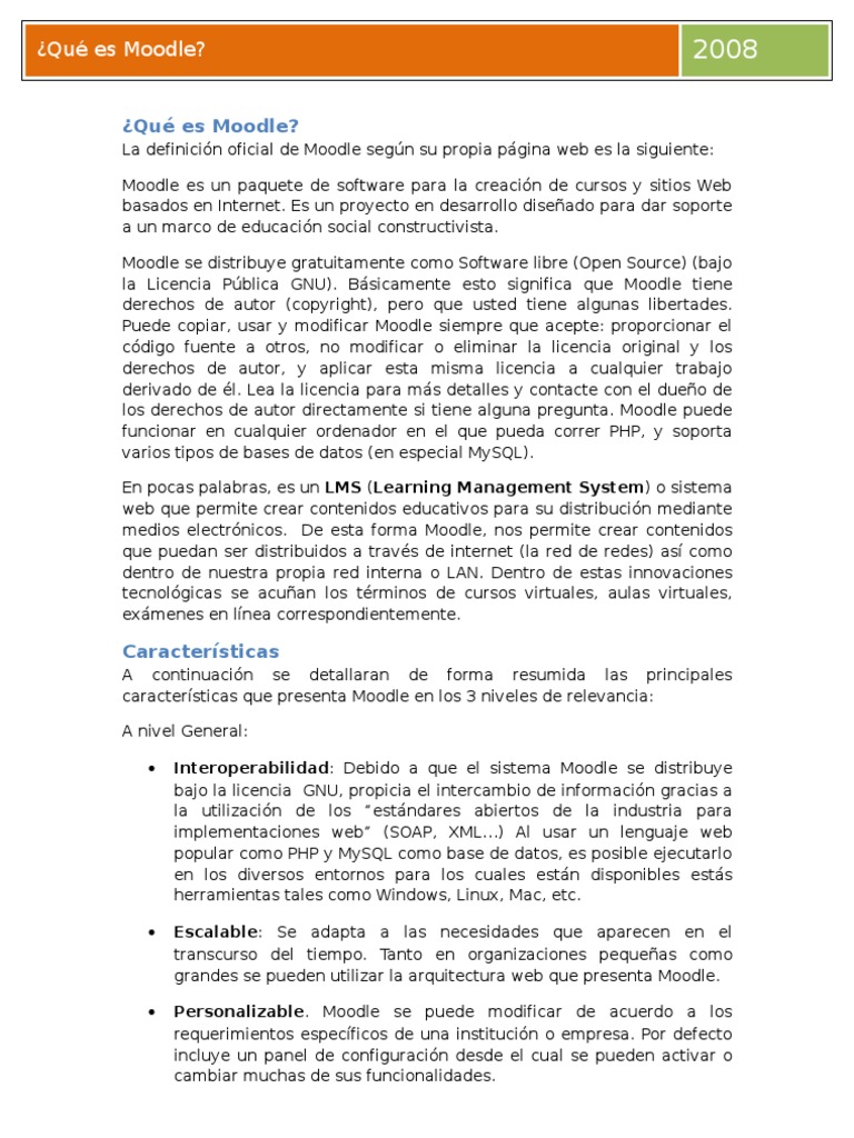 Que Es Moodle Incrustrado v97-2003 | PDF | Moodle | Mi sql