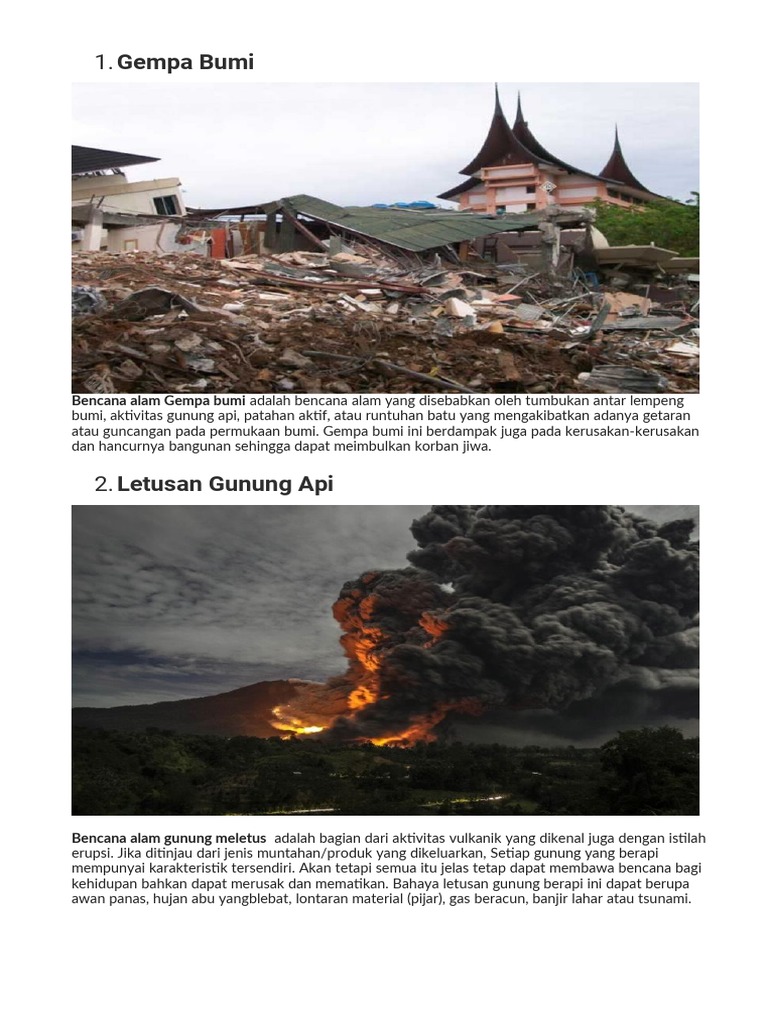 Kliping Bencana Alam | PDF | Sains & Matematika