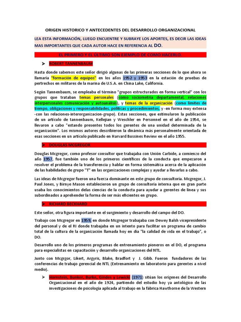 HISTORIA Y ANTECEDENTES DEL DESARROLLO ORGANIZACIONAL (Autoguardado